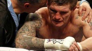Ricky Hatton in defeat