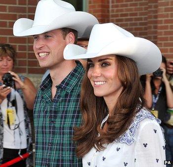 Duke and Duchess of Cambridge in Calgary, Canada, in July 2011