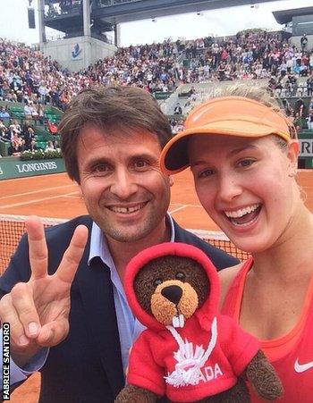 Fabrice Santoro and Eugenie Bouchard