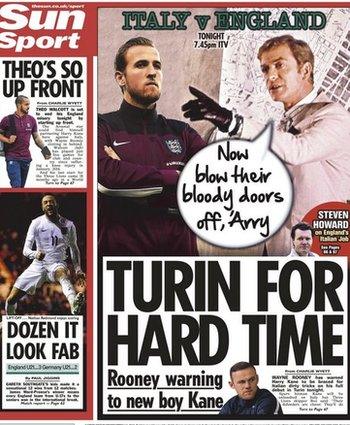 The Sun's backpage on Tuesday