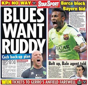 Wednesday's Daily Star back page