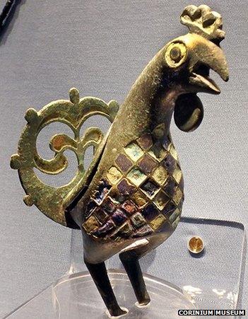 Enamelled cockerel