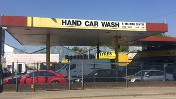 A disused "hand car wash" site in Tottenham