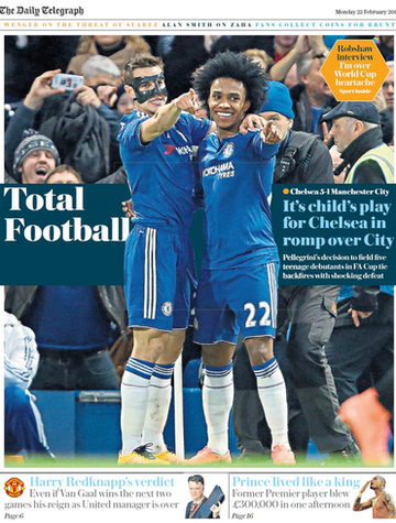 Monday's Daily Telegraph Sport