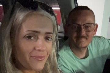 Shell and Dwayne in a car