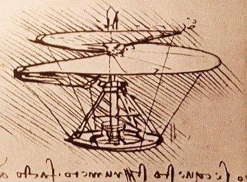 Da Vinci's helicopter sketch