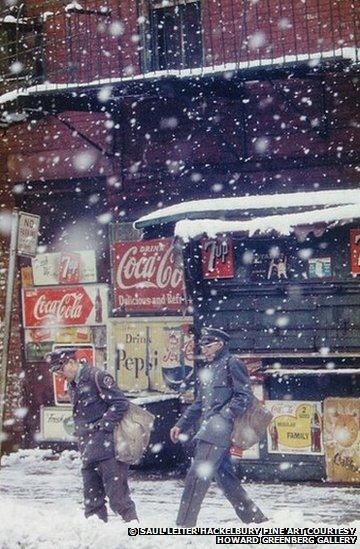 New York postmen, 1952, by Saul Leiter