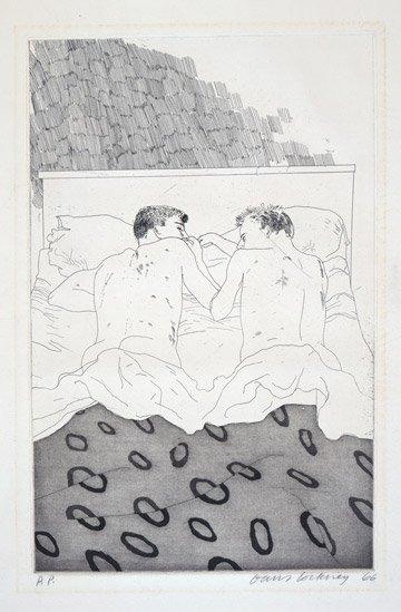 TWO BOYS AGED 23 OR 24 FROM ILLUSTRATIONS FOR FOURTEEN POEMS FROM C.P. CAVAFY