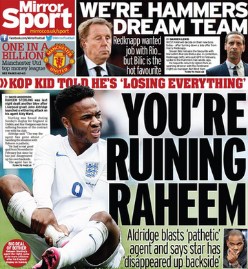 Tuesday's Daily Mirror back page