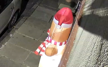 A close up of the gingerbread man decoration