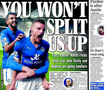 Daily Express back page