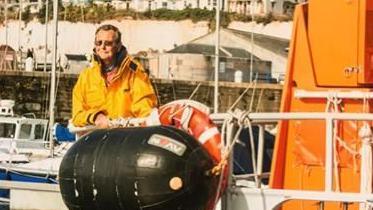 Ron Cannon on an RNLI lifeboat