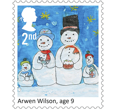 The ‘Snow Family’ (detail) by nine-year-old Arwen Wilson from Dudley, West Midlands