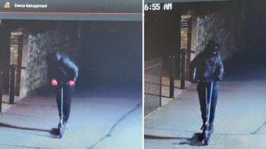 CCTV of people on e-scooters