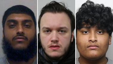 Three police custody images of men found guilty of fraud in Buckinghamshire