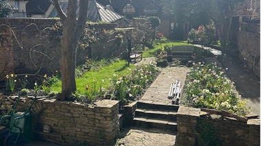 The secret walled garden of Downs Solicitors in Dorking