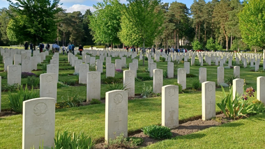 Gravestones at Brookwood Military Cemetery.