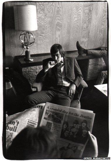 Charlie Watts and Mick Jagger at Airport, Start of Autumn US Tour, October 1965