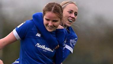  Fiona Barry of Cardiff City celebrates scoring her side's third goal