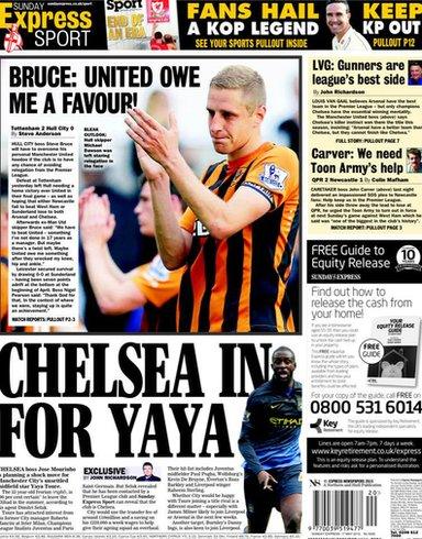 The Sunday Express back page