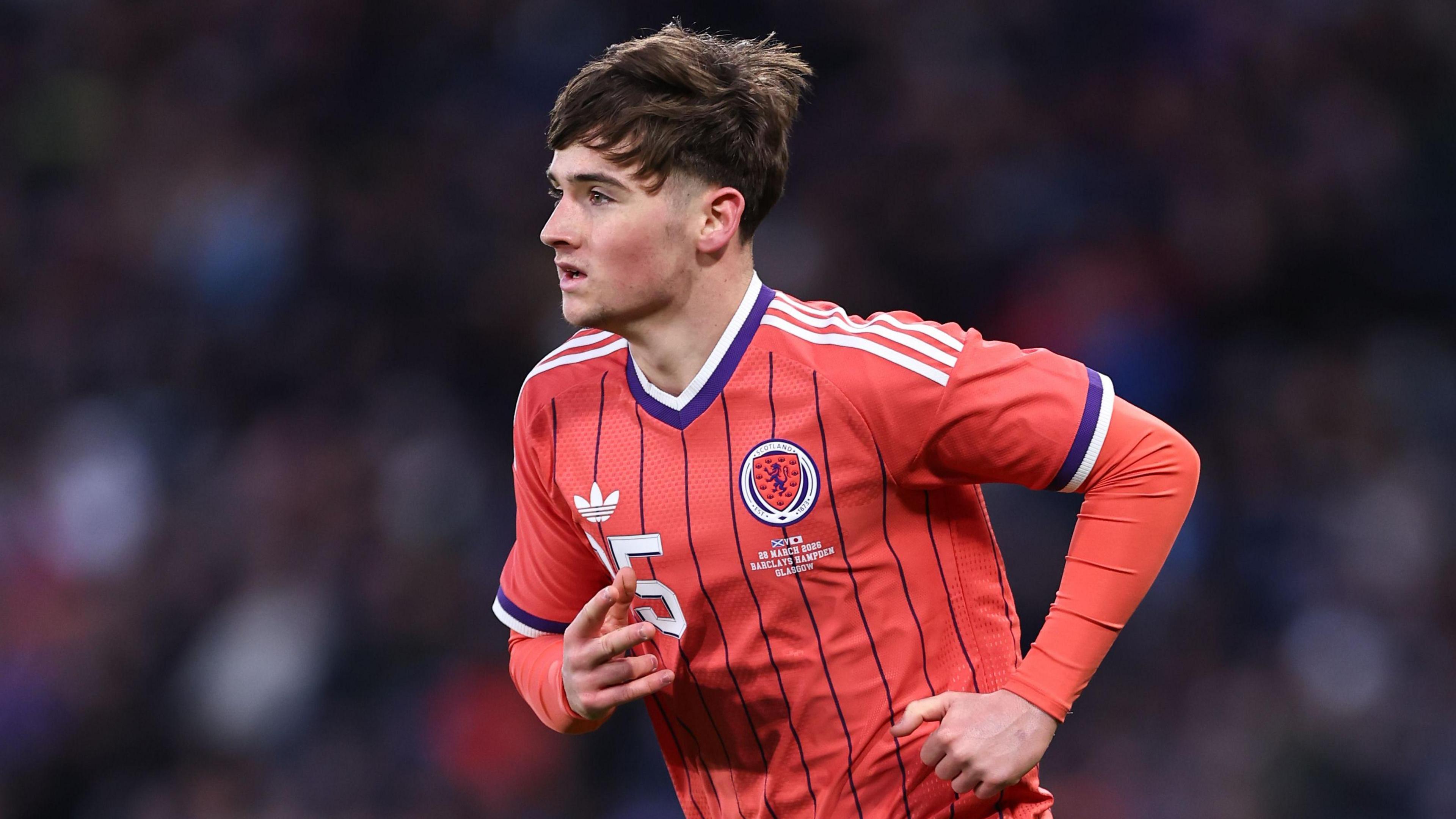Findlay Curtis in action for Scotland