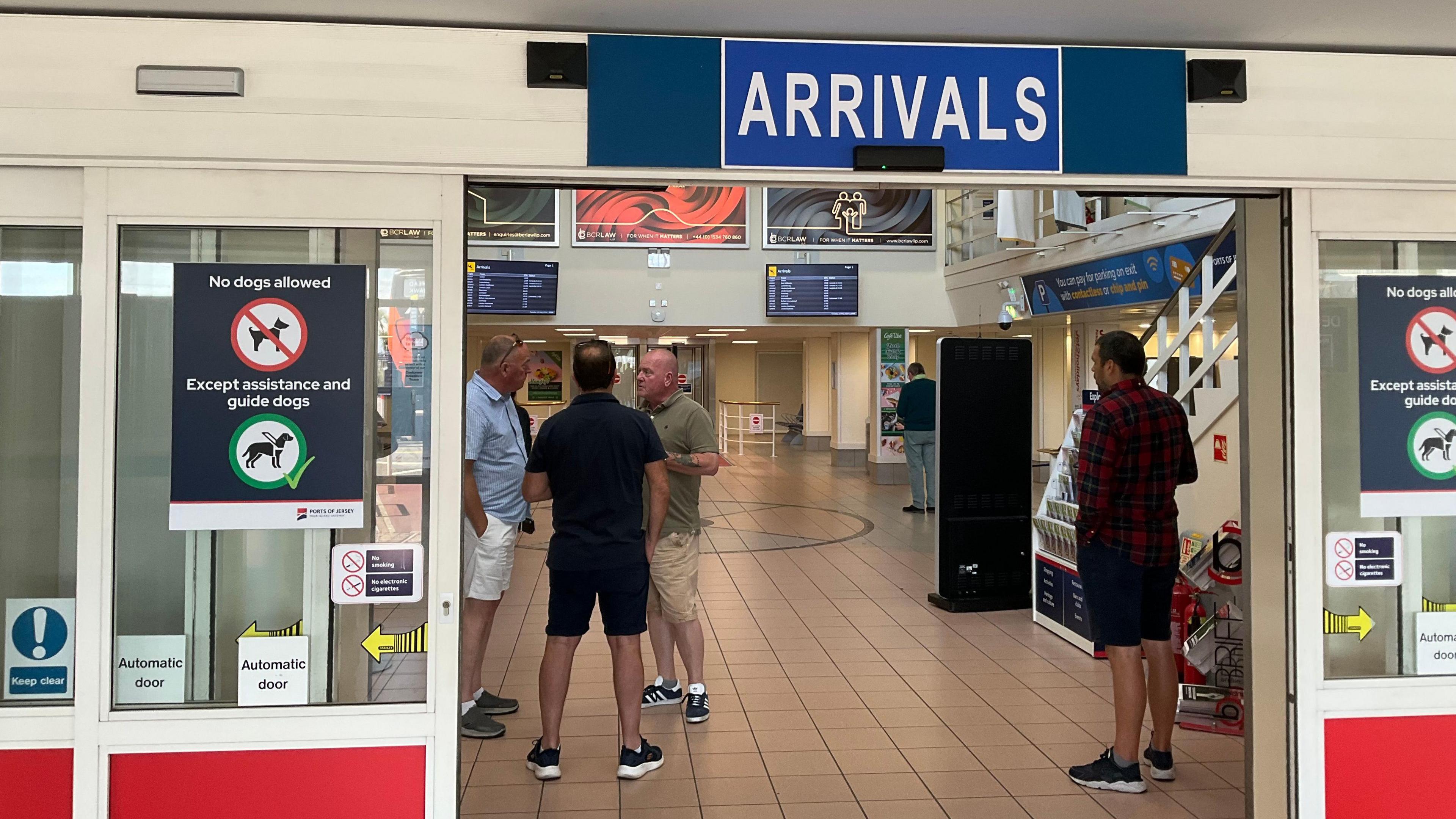 The arrivals lounge of Jersey Airport.