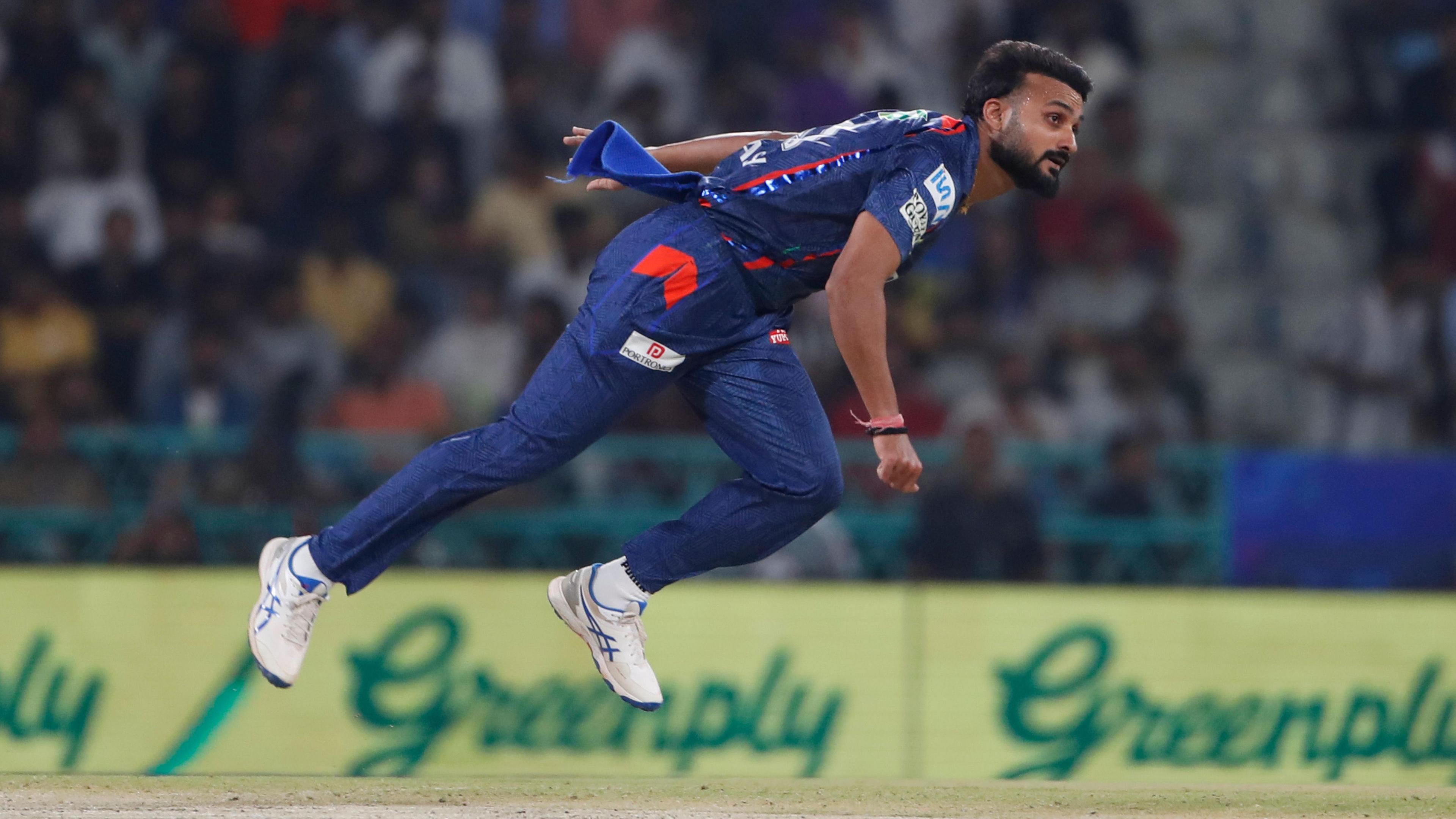 Akash Deep bowls in the IPL