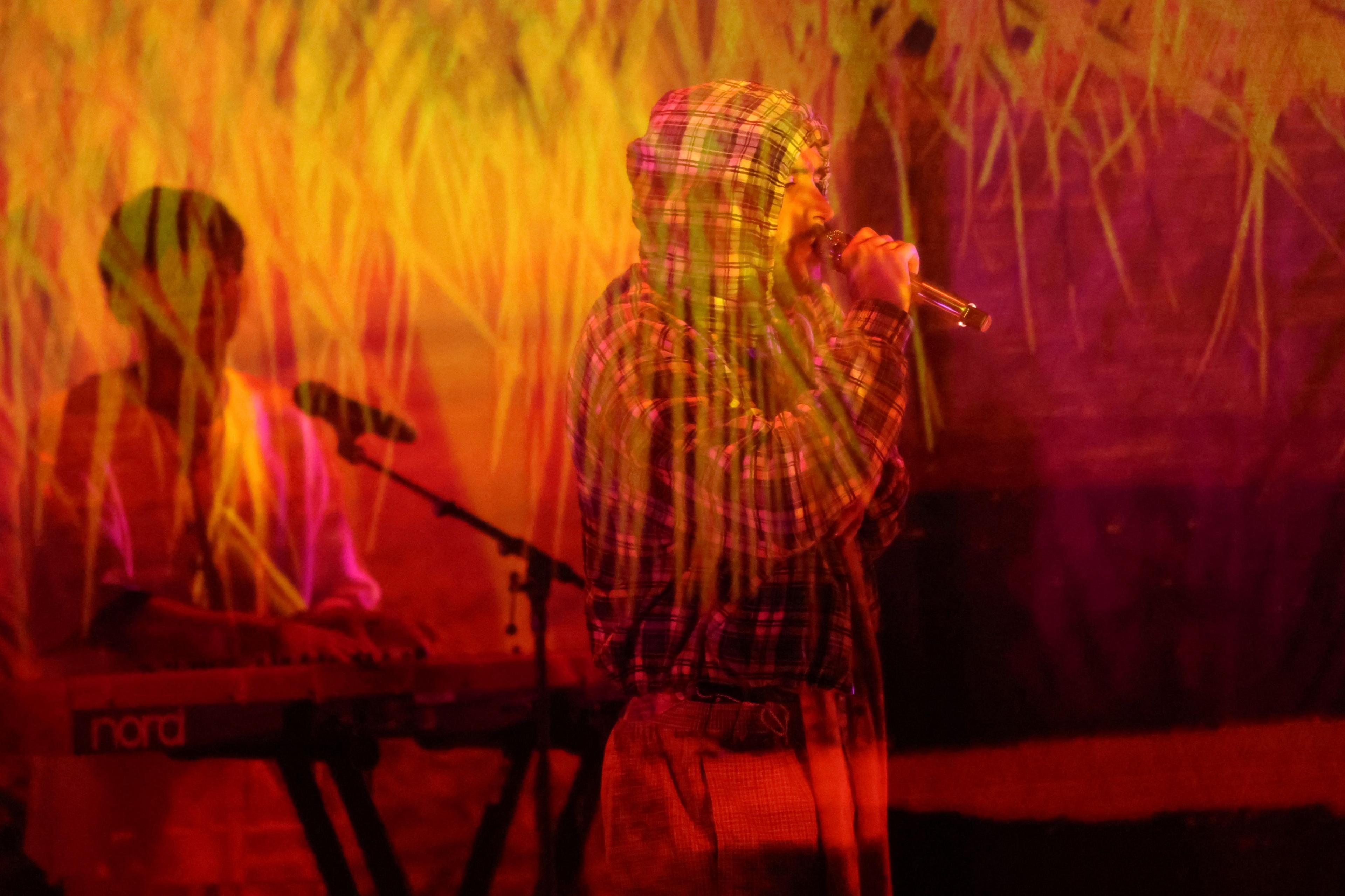 Bad Bunny performs at the Latin Grammys