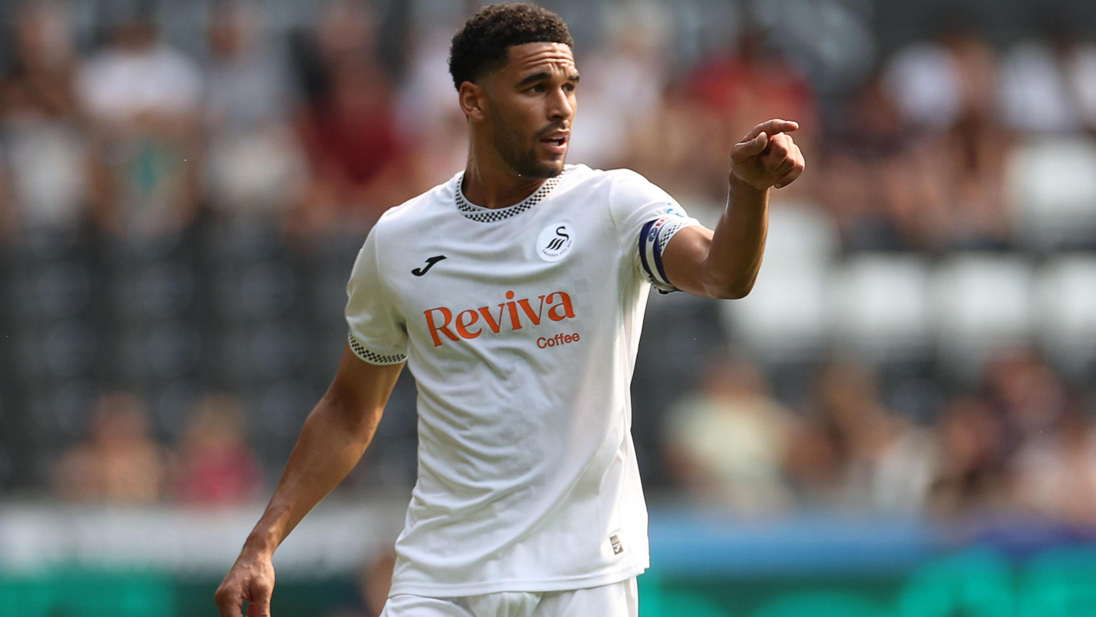 Swansea City captain CCC gives out instructions