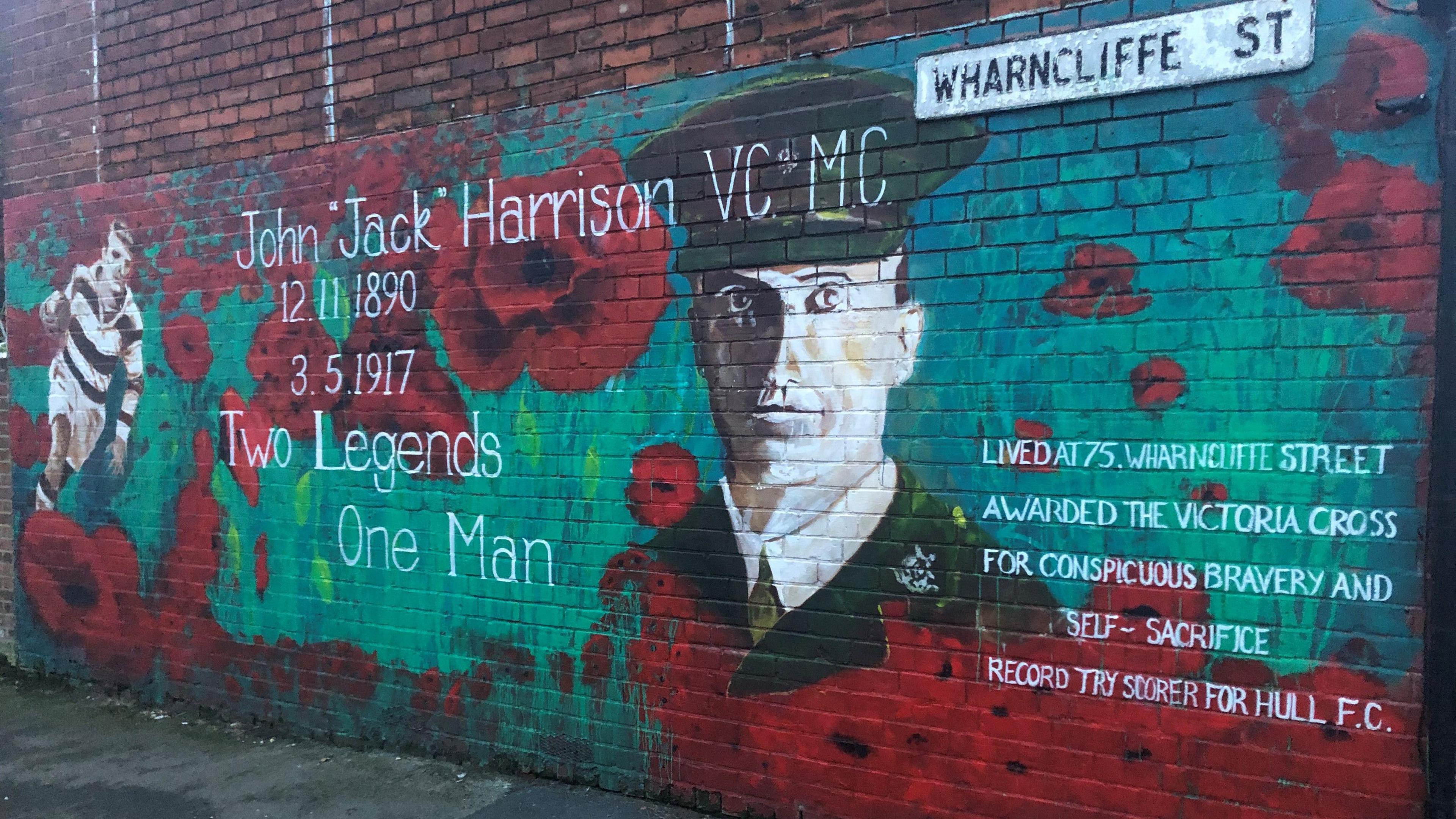 A mural dedicated to Jack Harrison 