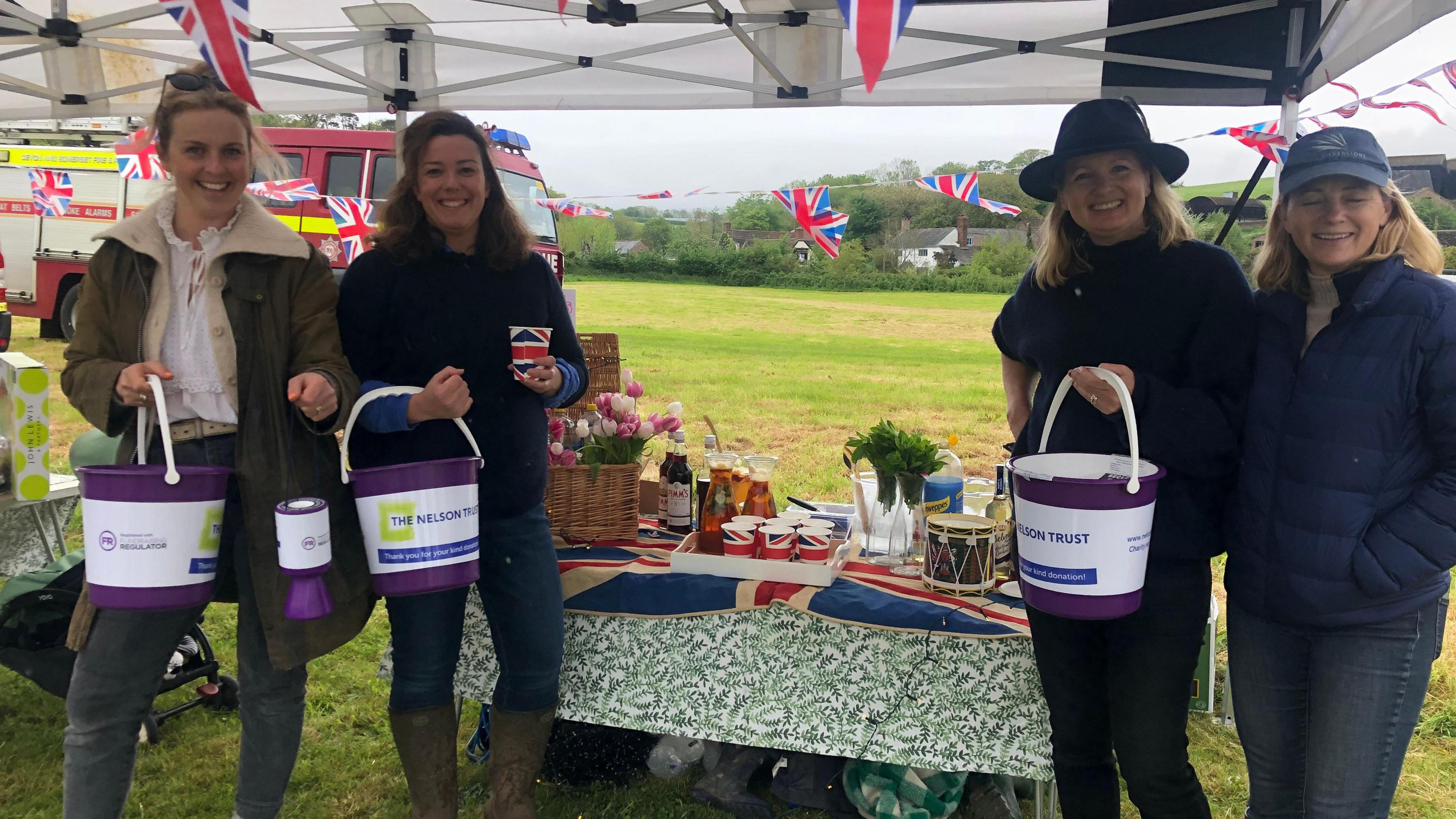 Volunteers fundraising for a minibus