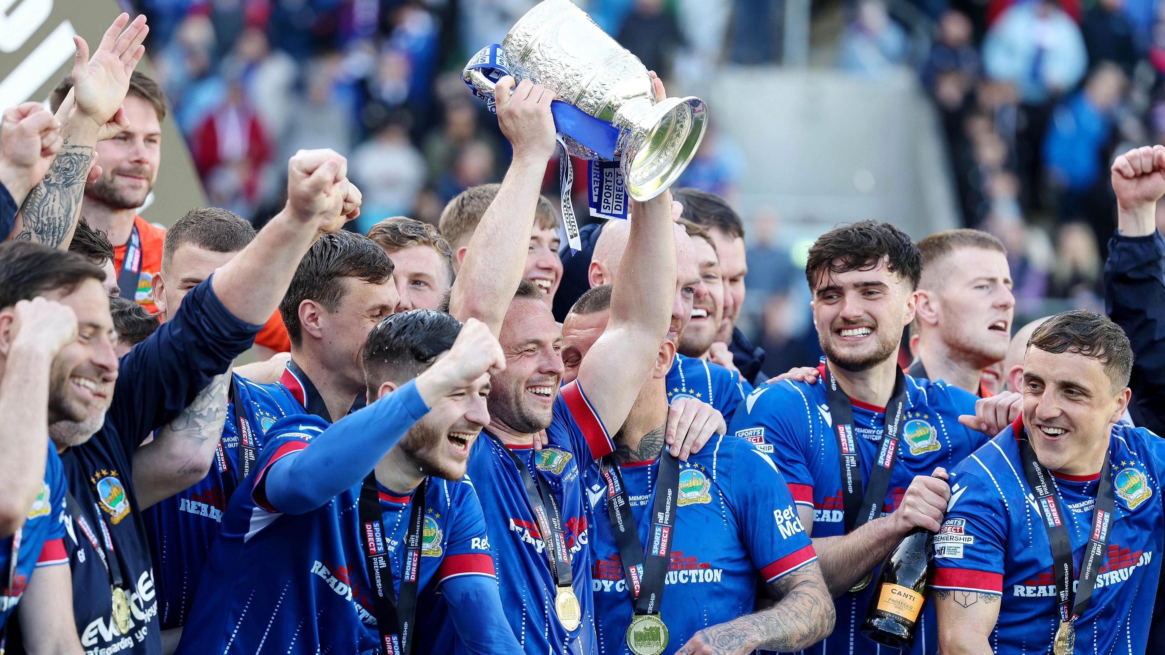 Linfield players celebrate