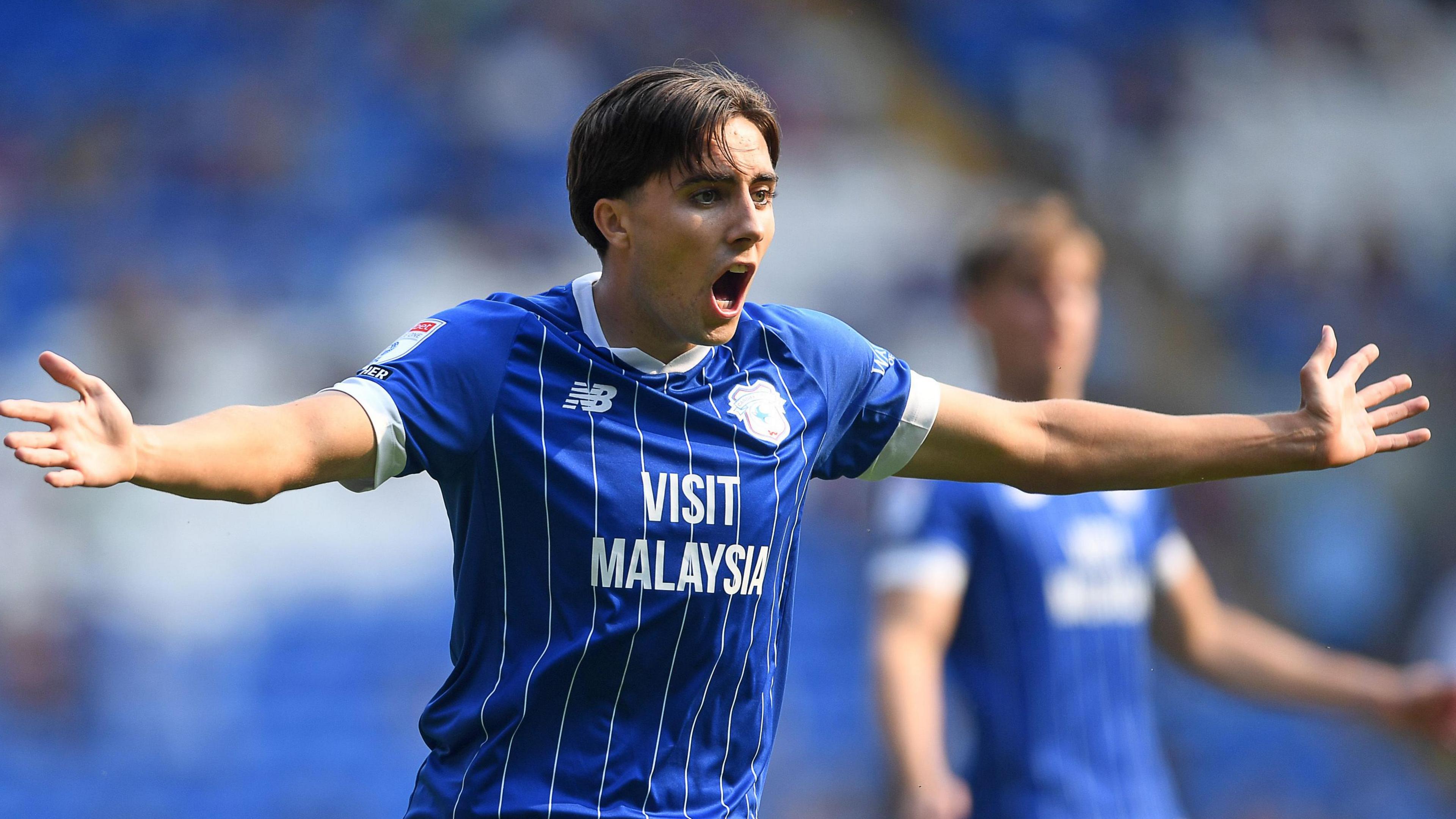 Joel Colwill in action this season 