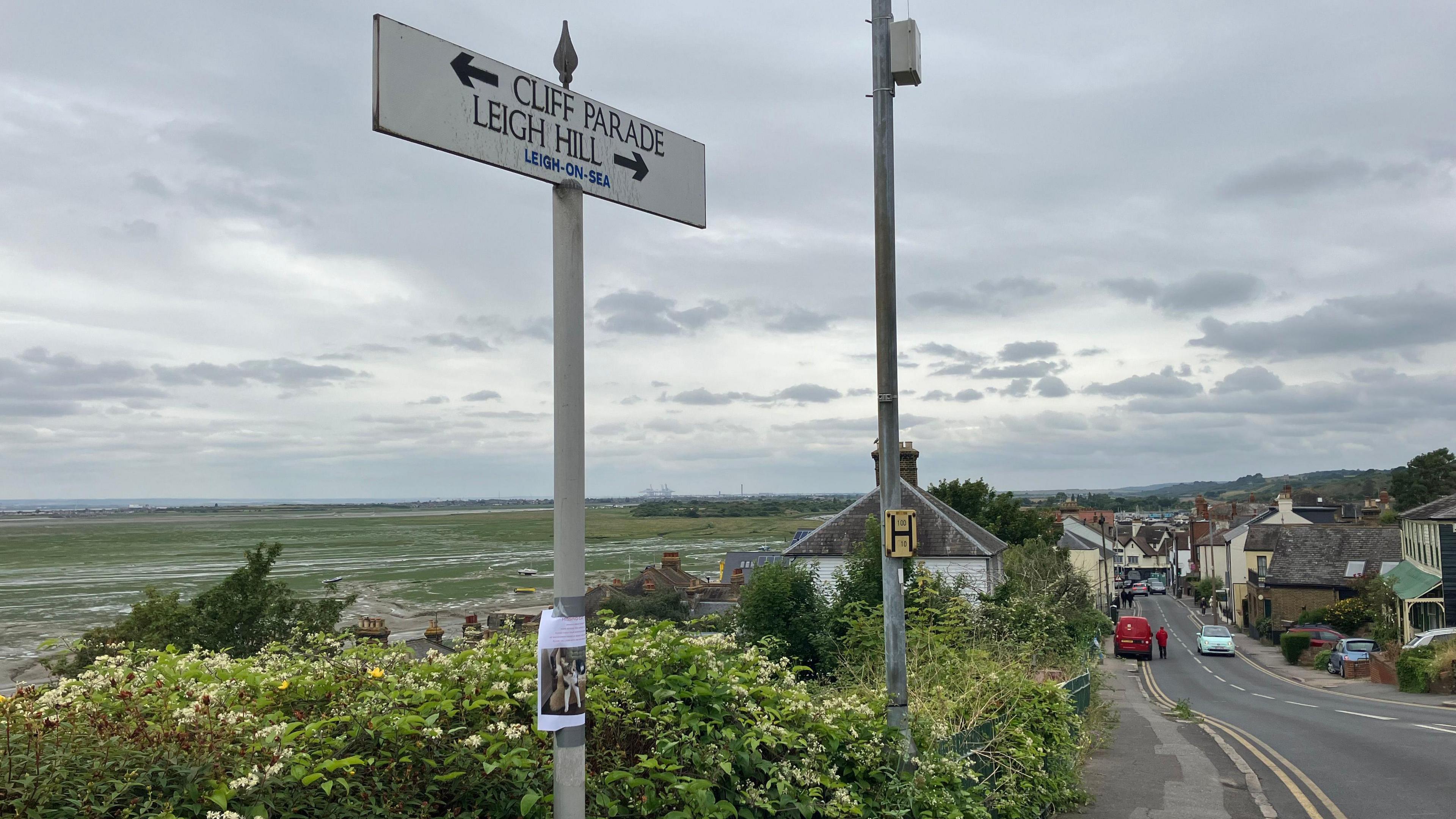 A view of the horizon and the Thames Estuary from Leigh on Sea