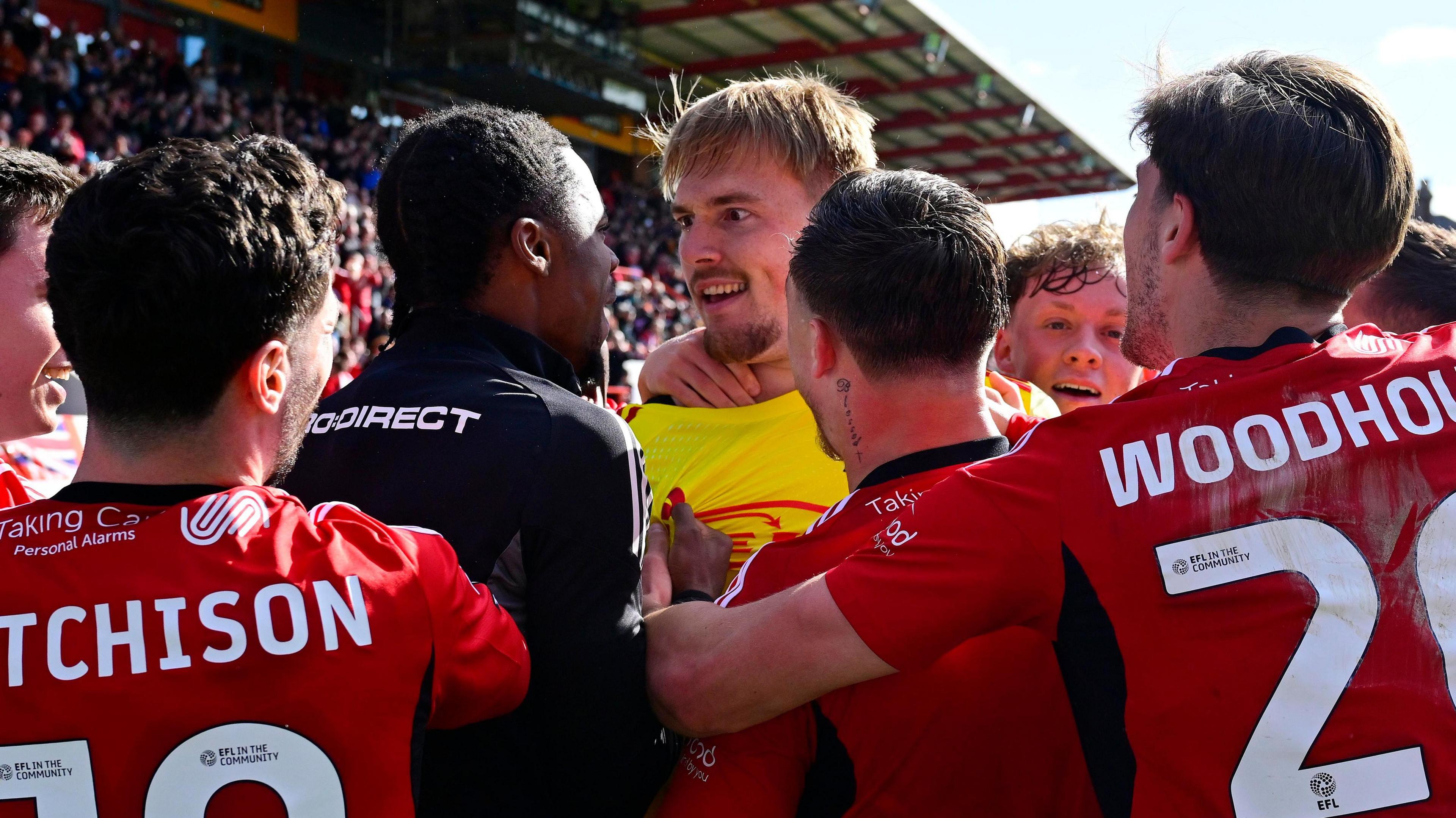 Jack Bycroft celebrates