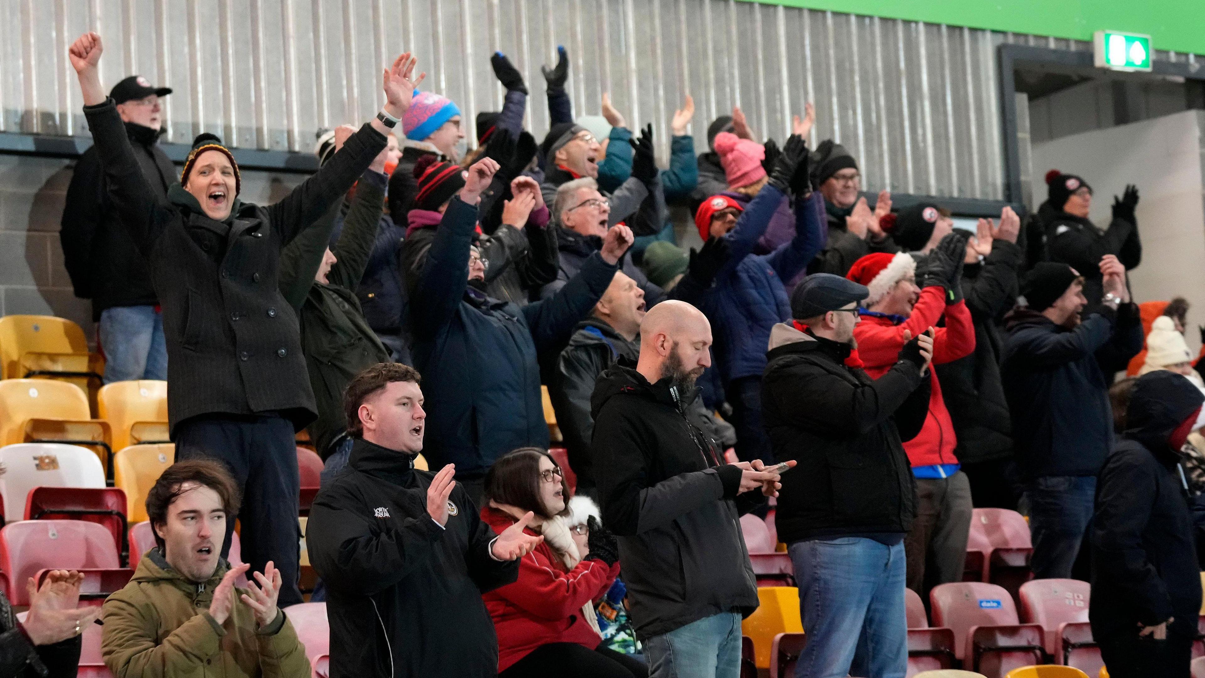 Truro City supporters at York