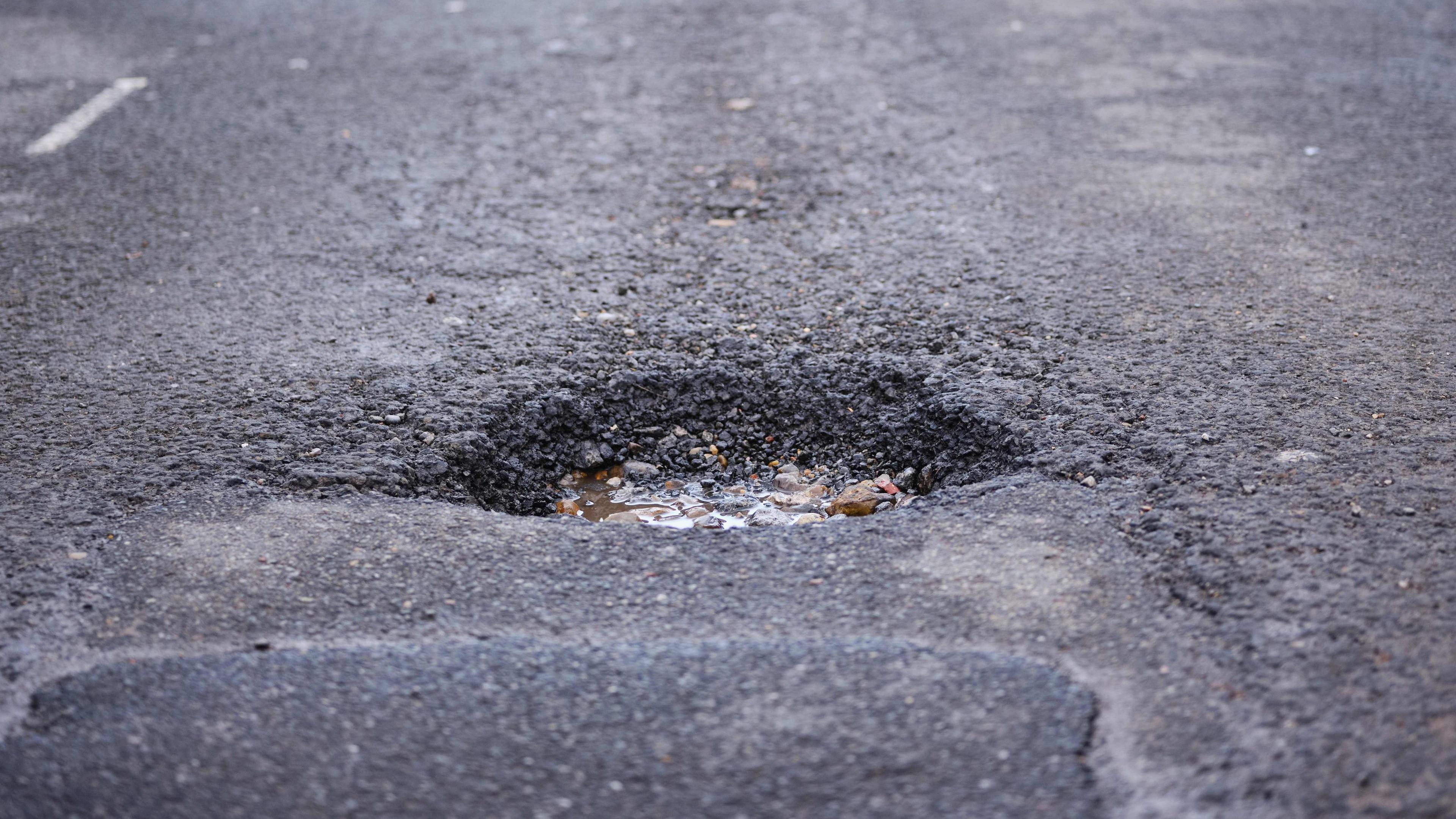 Generic road with pothole