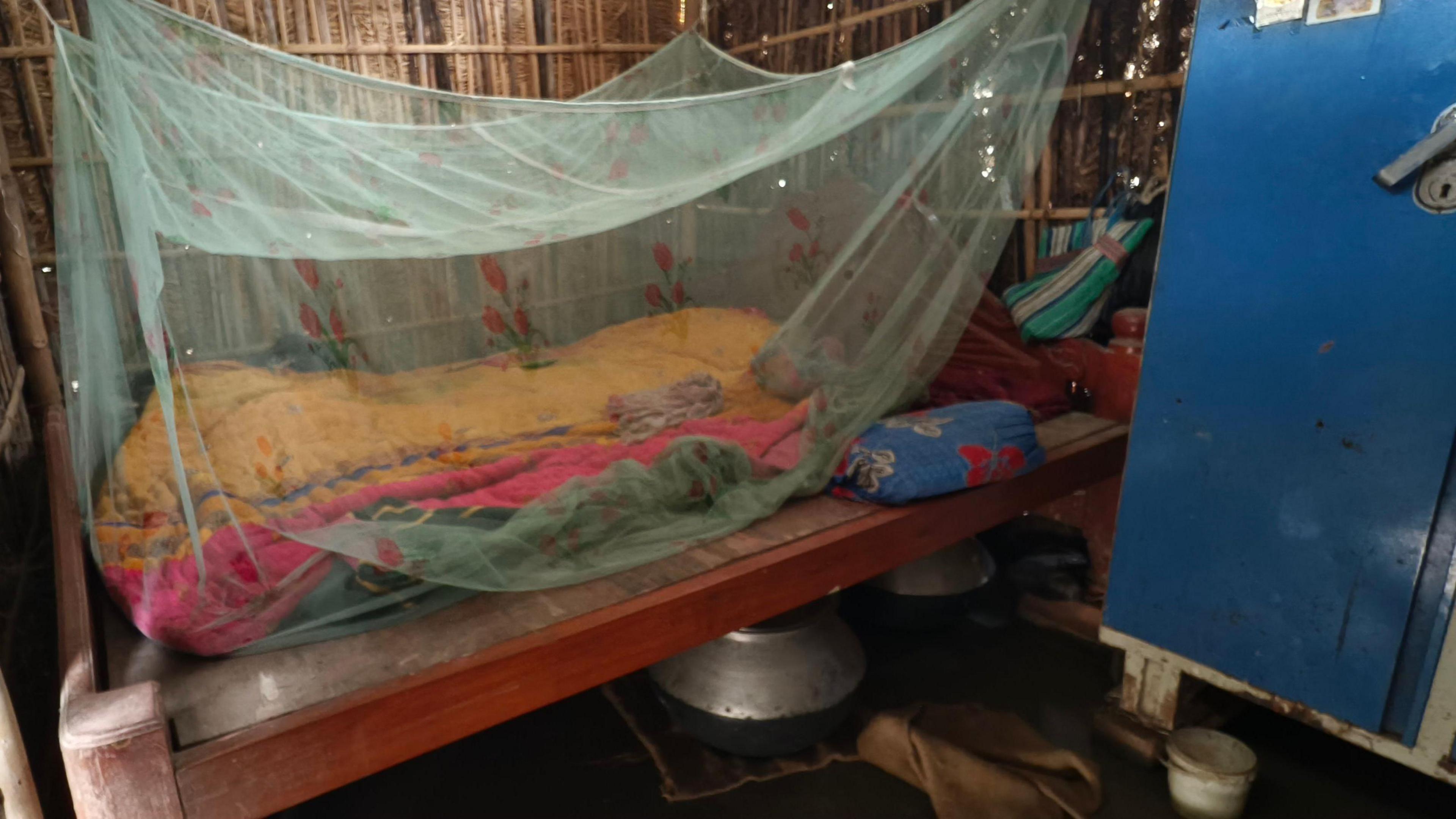 The room where Manjit Oraon and his wife Rani Devi lived