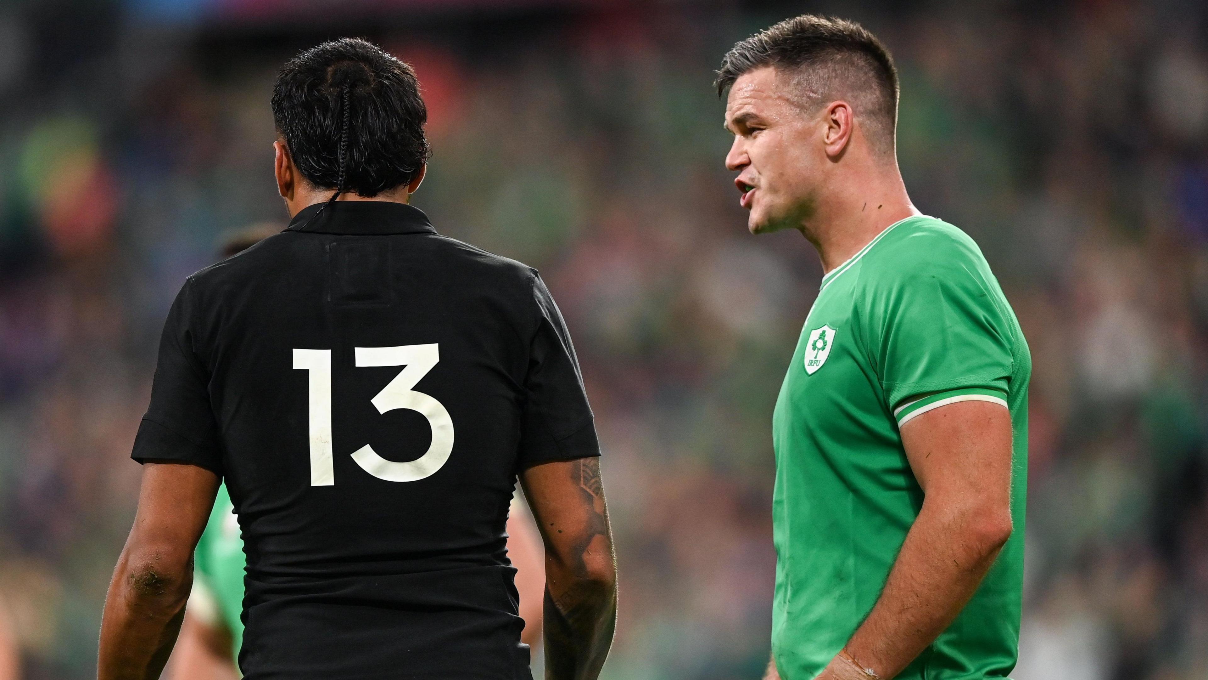 Rieko Ioane and Johnny Sexton