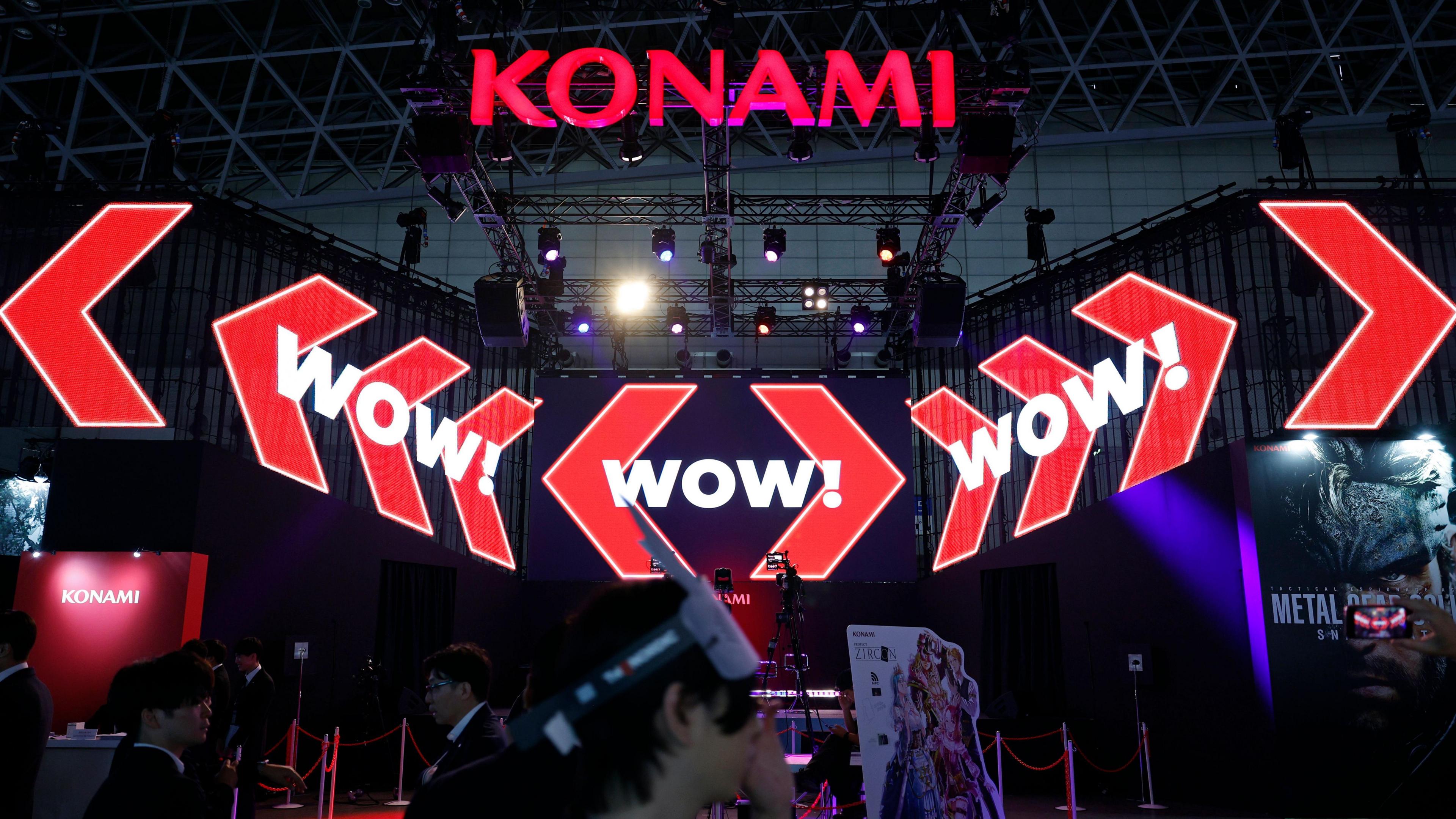 The Konami booth during the Tokyo Game Show 2024