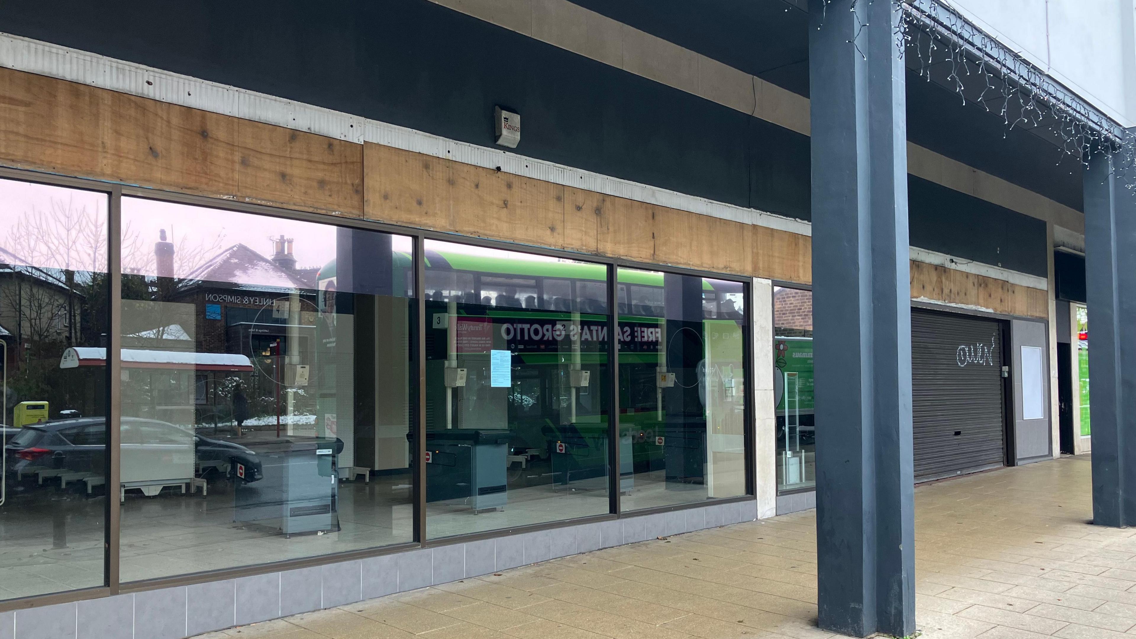 An empty shop unit at the Headingley Central shopping precinct.