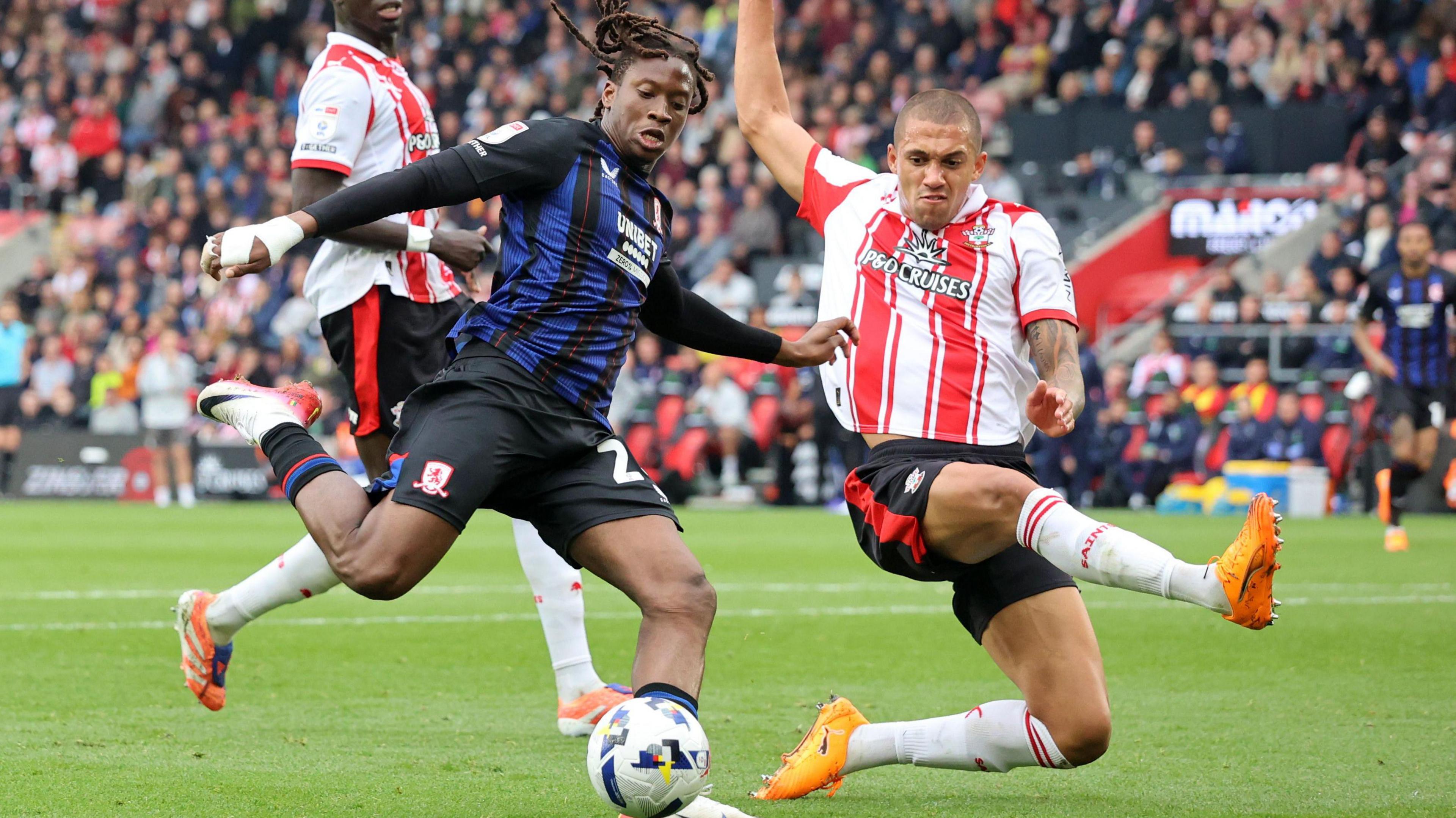 Kaly Sene equalises for Middlesbrough at Southampton