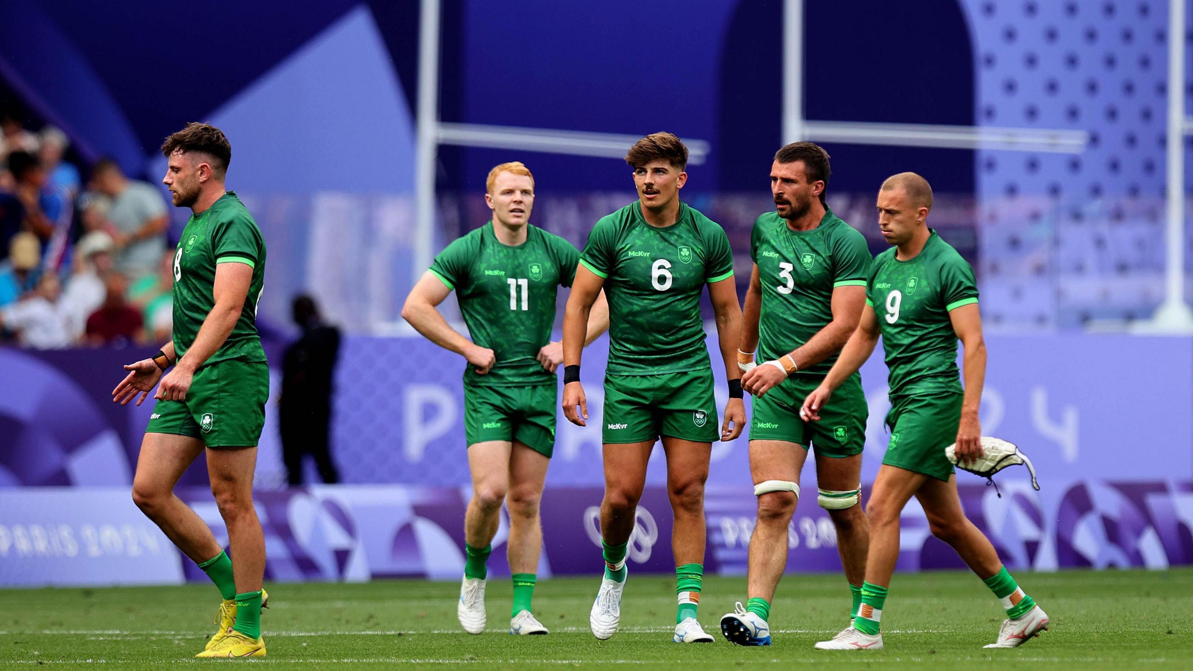 Ireland players dejected following a defeat at the 2024 Olympics in Paris