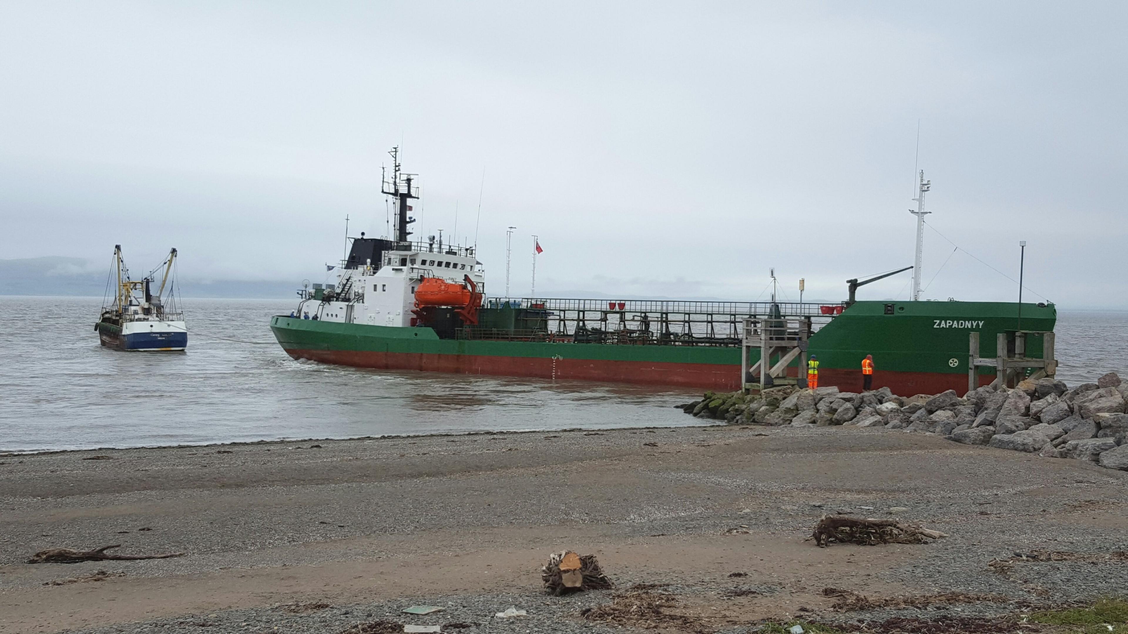 Grounded ship