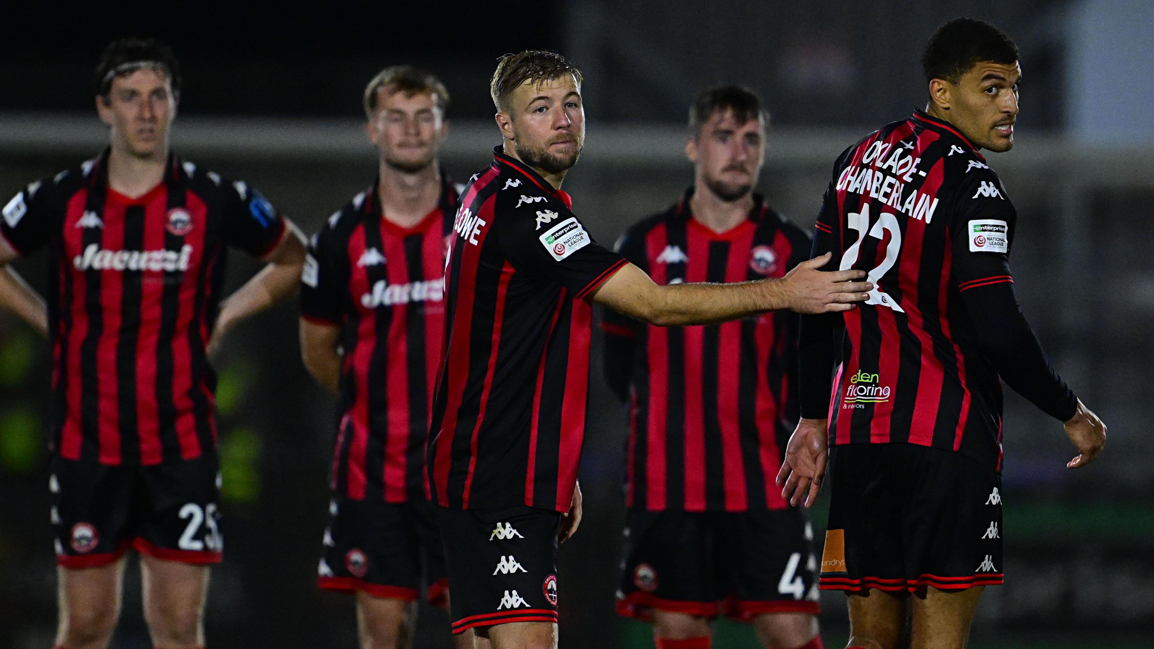 Truro City players look glum