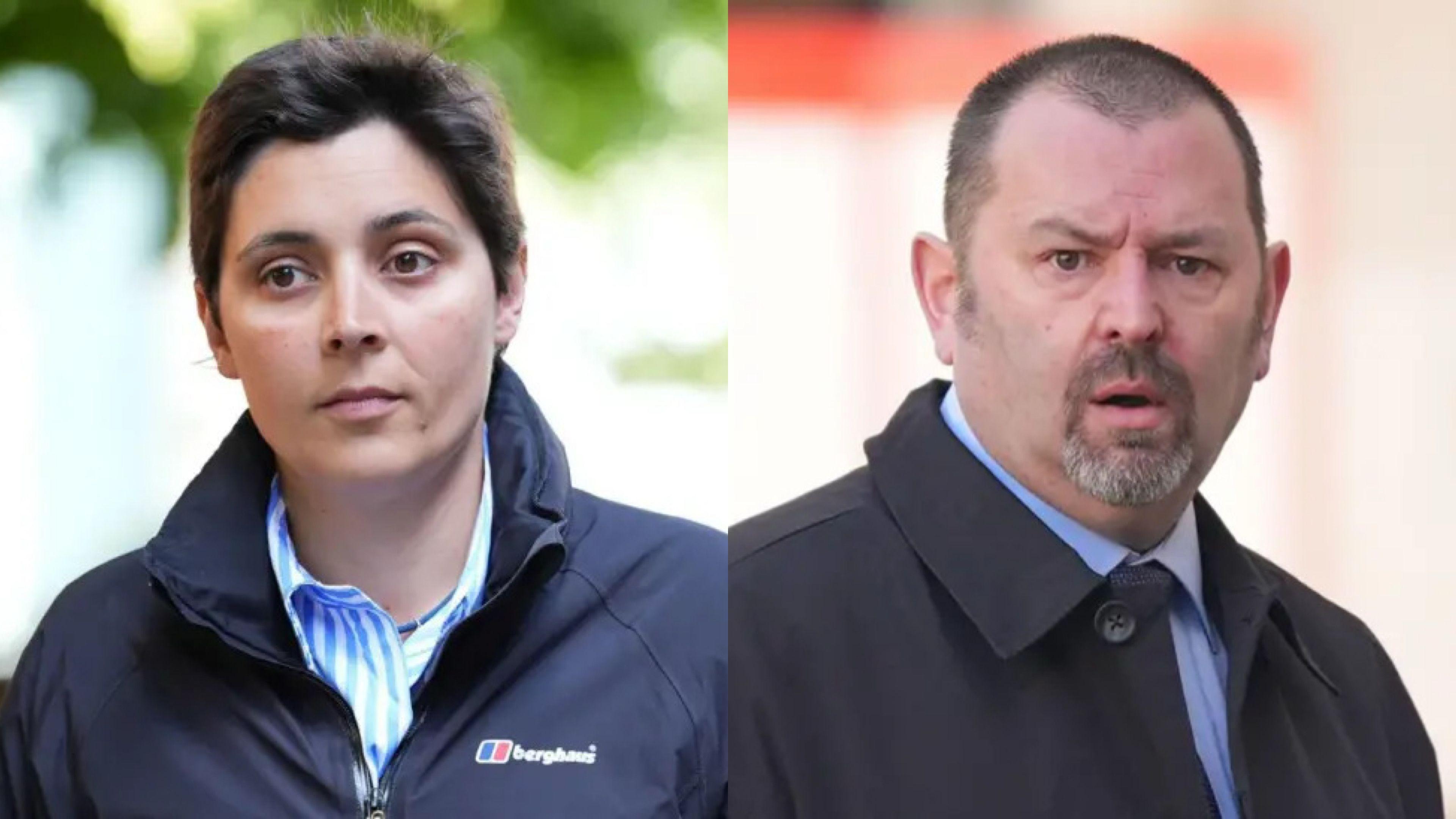 Close up image of PC Rachel Comotto (lfeft) and her colleague PC Stephen Smith