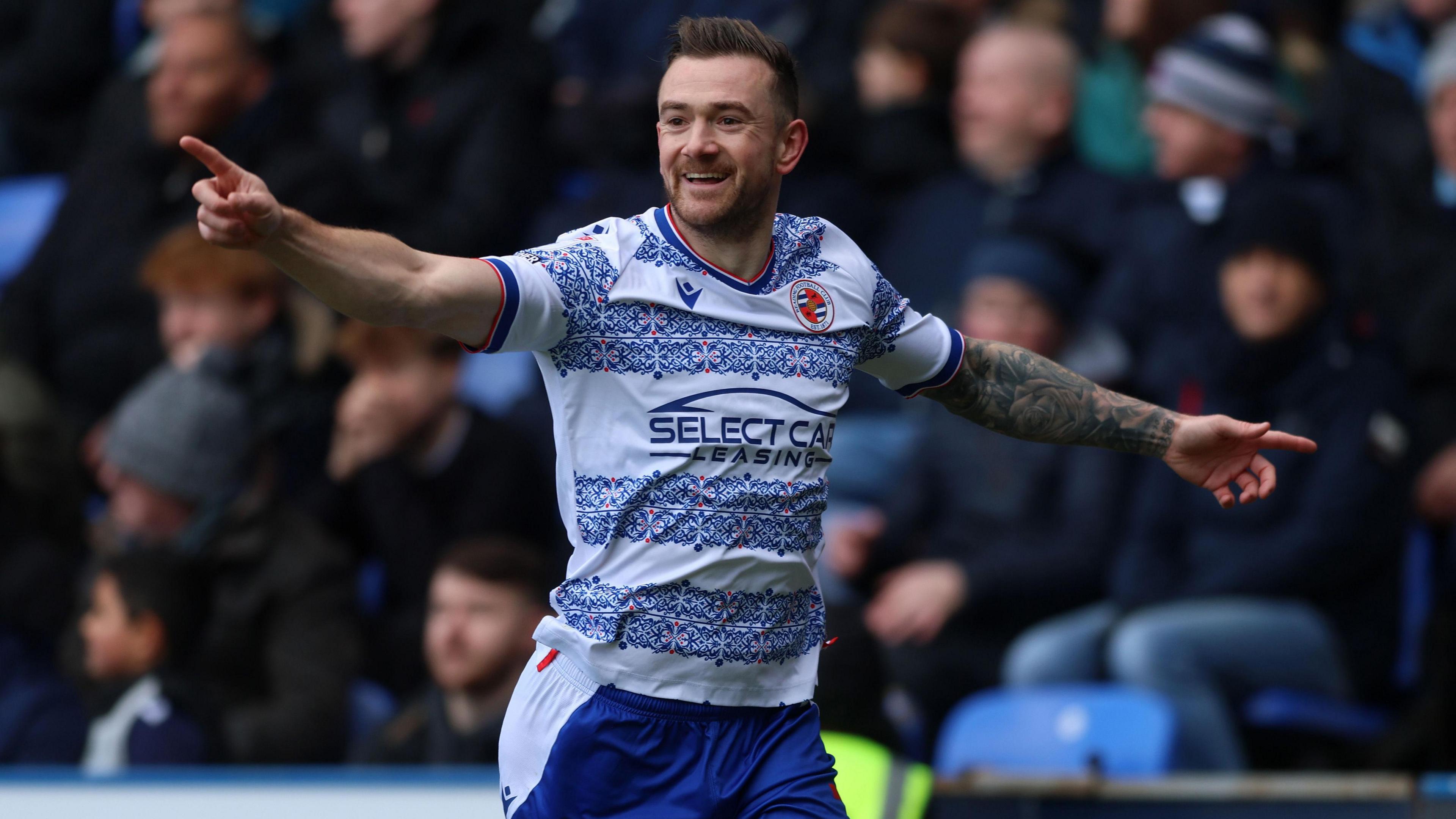 Reading FC striker Jack Marriott celebrates after scoring for his side