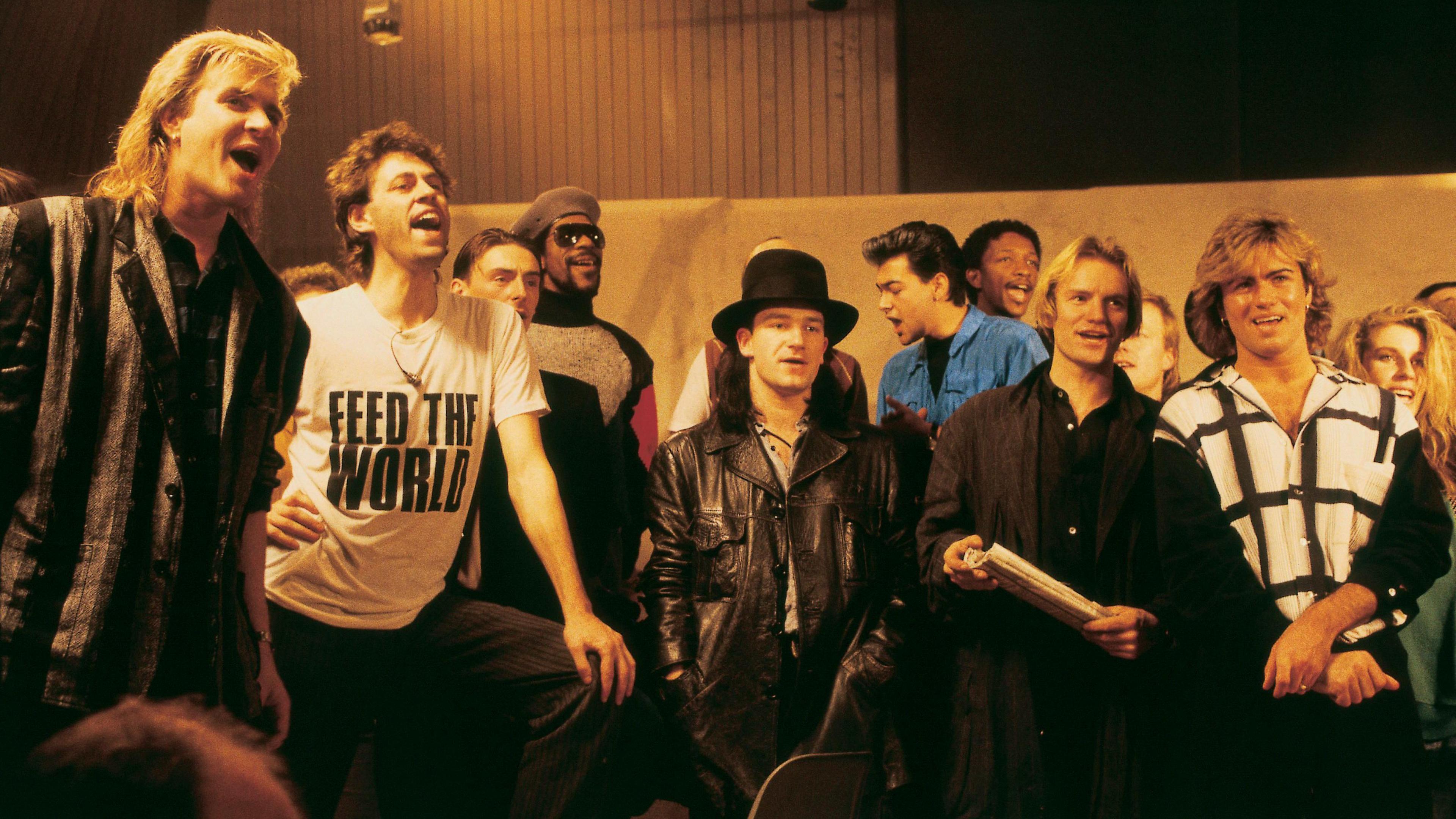 Band Aid recording 'Do They Know It's Christmas'