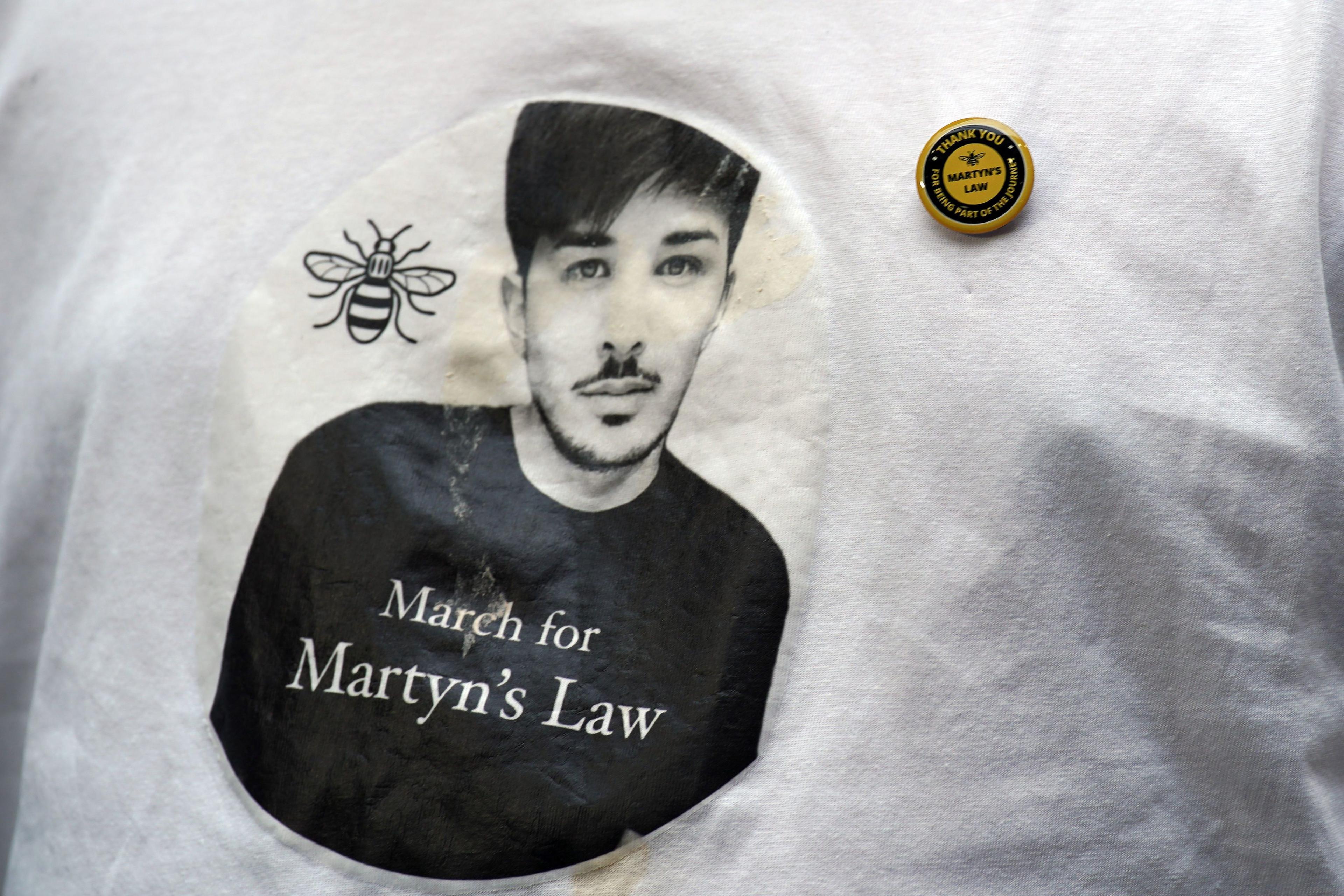 A March for Martyn's Law t-shirt