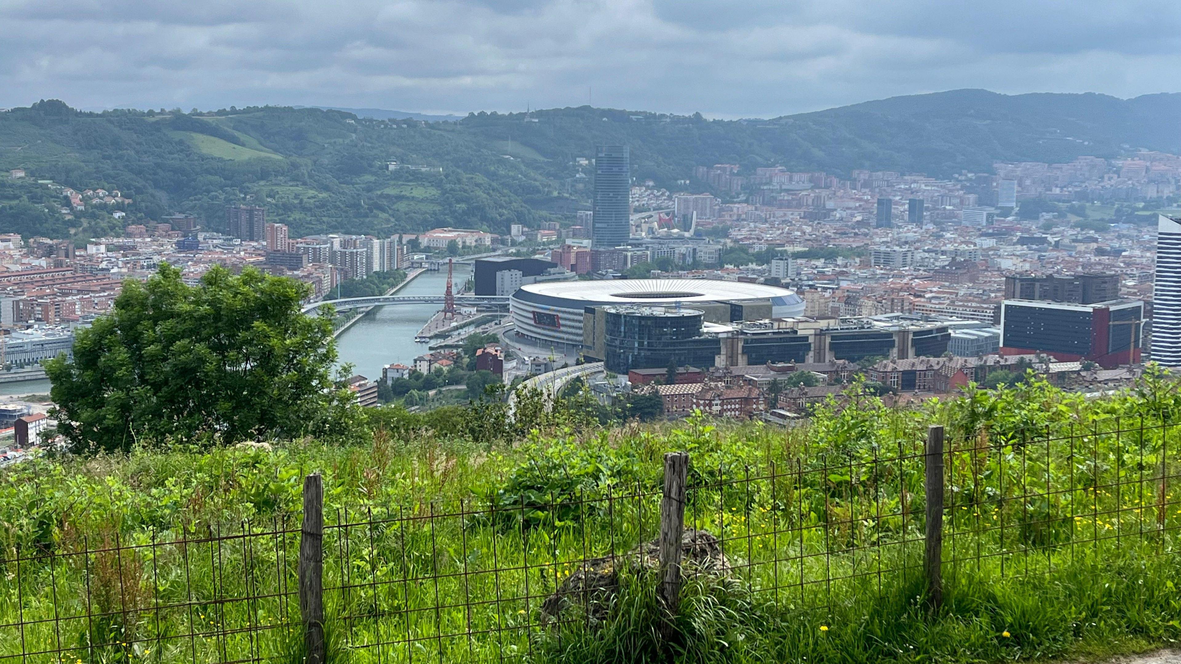 View overlooking San Mames Stadium in Bilbao